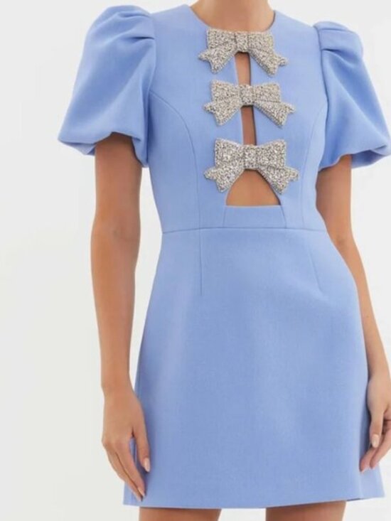 rebecca vallance juliana puff sleeve mini dress Rebecca Vallance Juliana Puff Sleeve Mini
